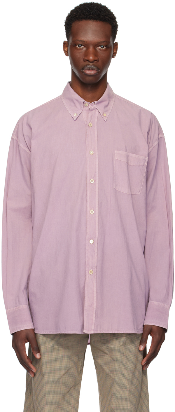 Shop Our Legacy Purple Borrowed Shirt In Dusty Lilac Cotton V