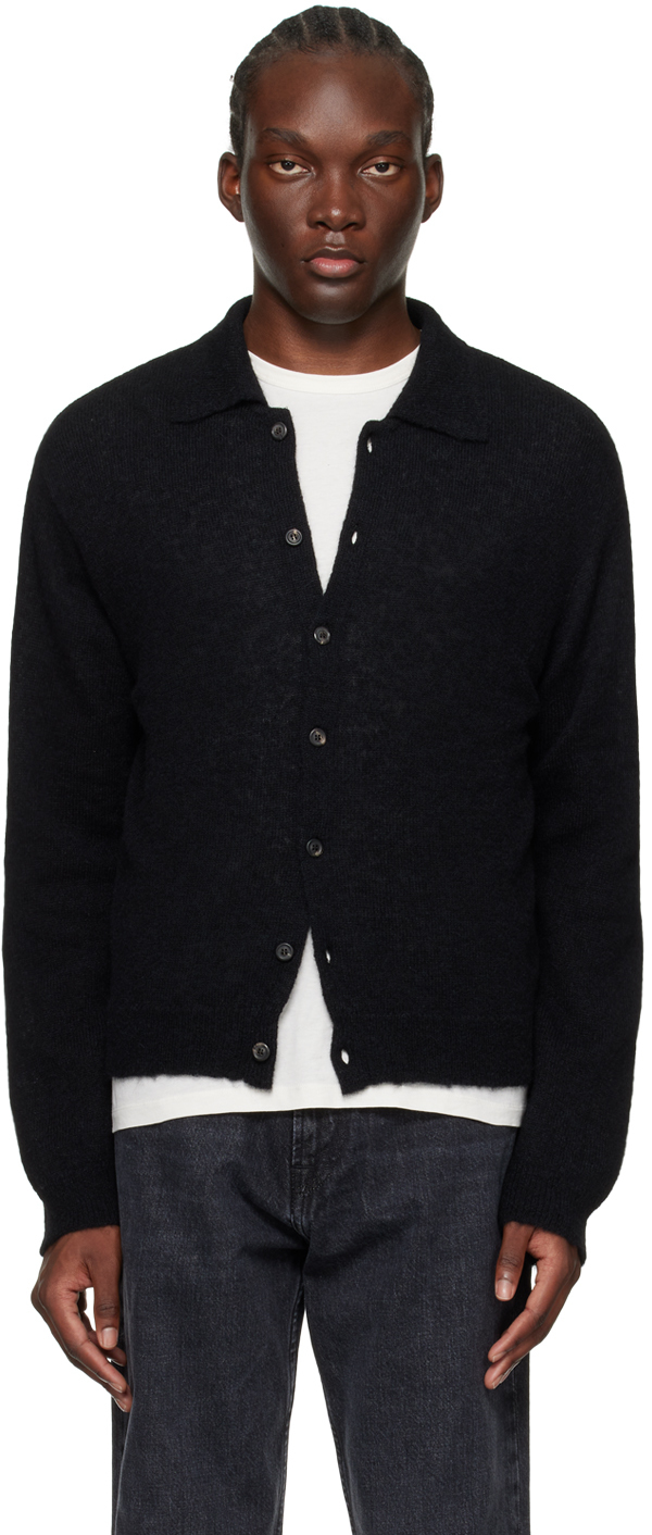 Black Evening Polo Cardigan