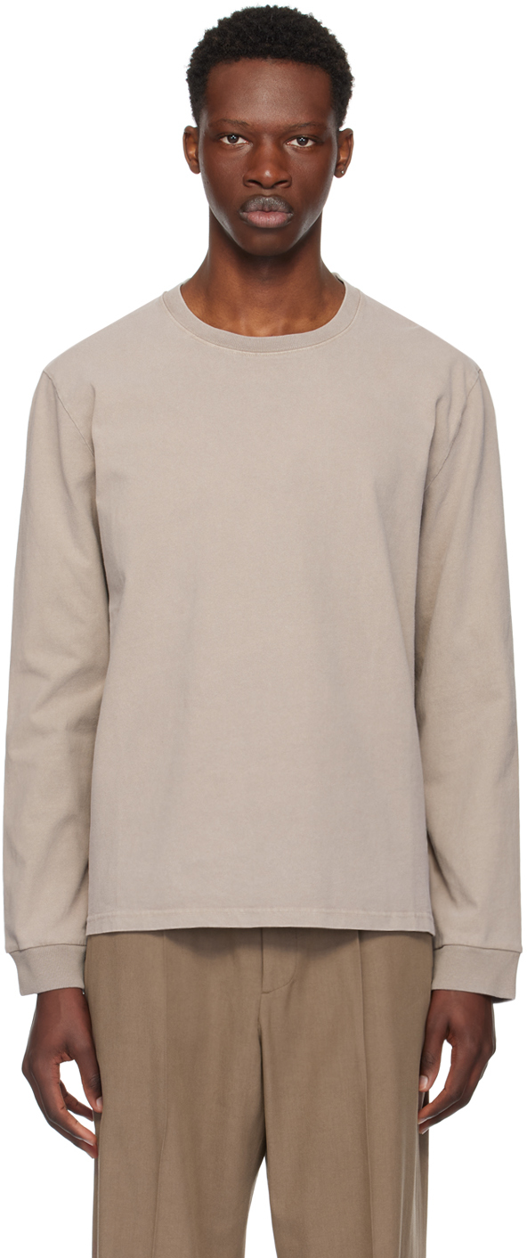 Shop Our Legacy Taupe Tour Long Sleeve T-shirt In Pink Cast Band Jerse