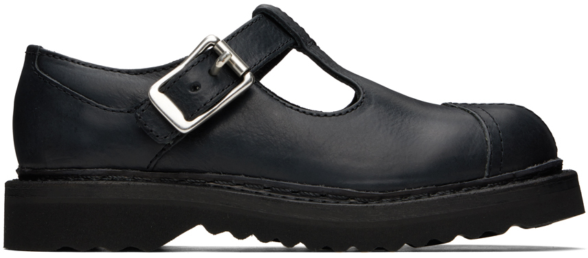 Shop Our Legacy Black Camden Loafers In Car Tire Black Leath