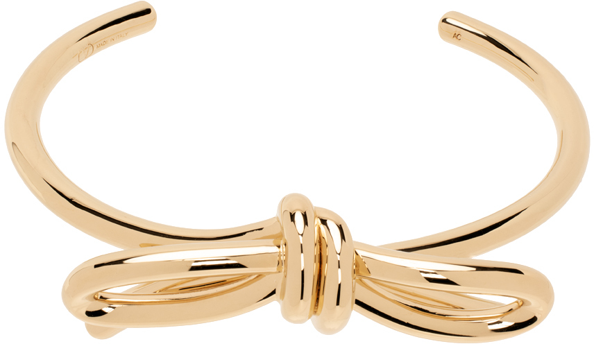 Valentino Garavani Gold Bow Scoobies Bracelet In Cs4 Oro 18