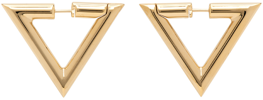 Valentino Garavani Gold V Detail Earrings In Cs4 Oro 18