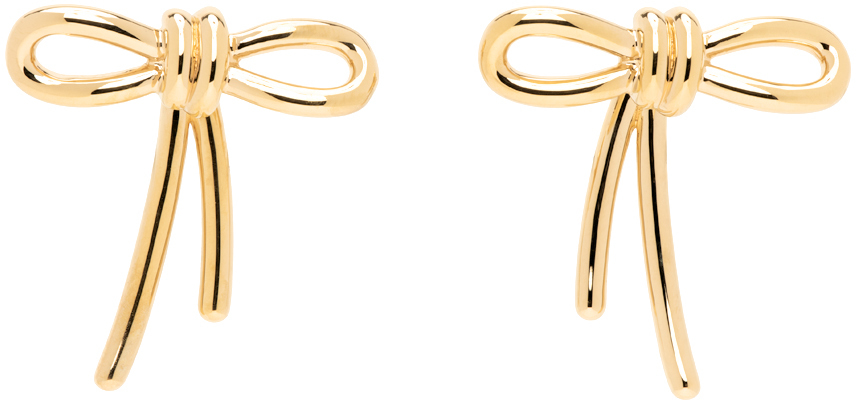 Valentino Garavani Gold Bow Scoobies Earrings In Cs4 Oro 18