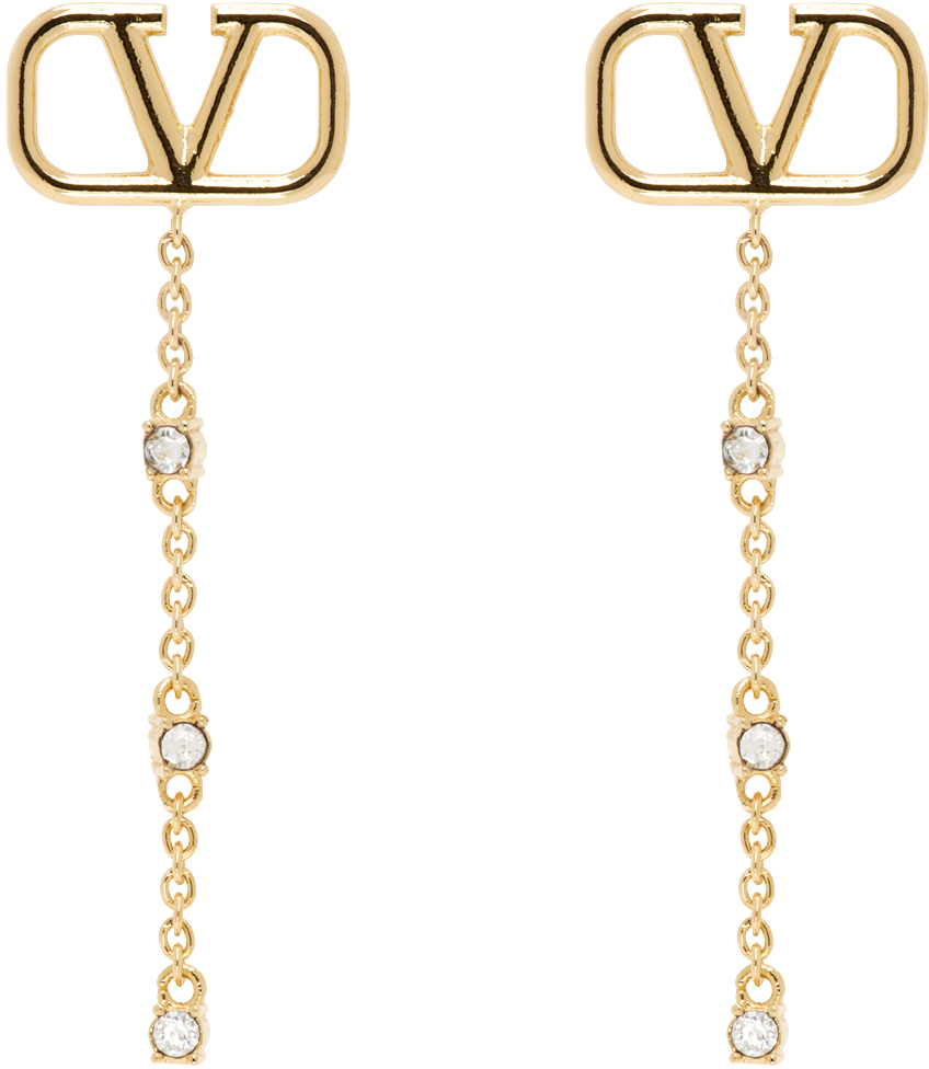 Valentino Garavani Gold Vlogo Signature Earrings