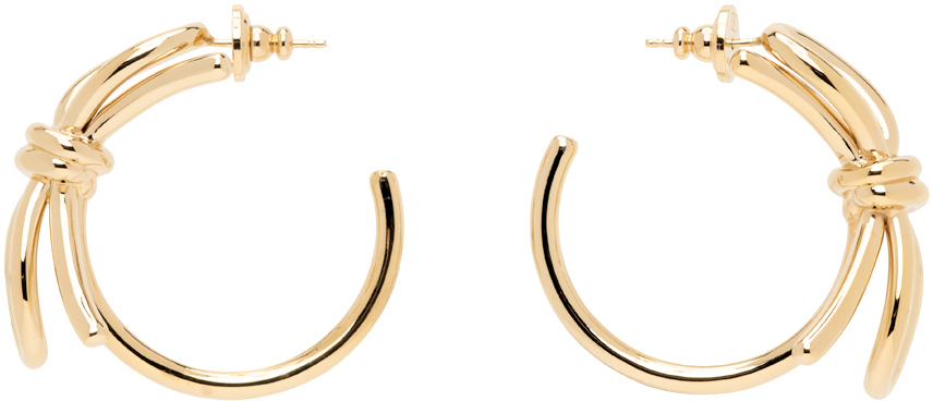 Valentino Garavani Gold Bow Scoobies Earrings In Cs4 Oro 18