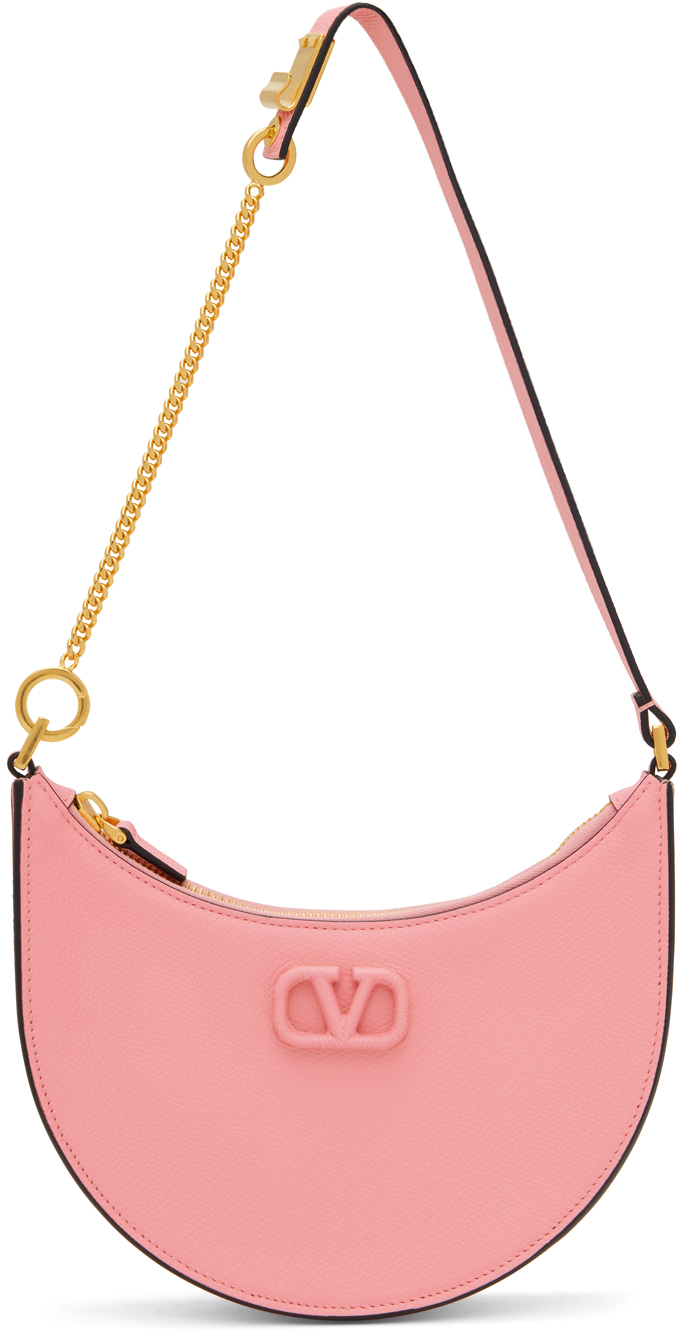 Valentino Garavani Pink Mini Vlogo Signature Bag In Zqq Bubble