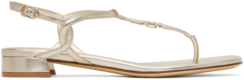 Gold VLogo Signature Sandals