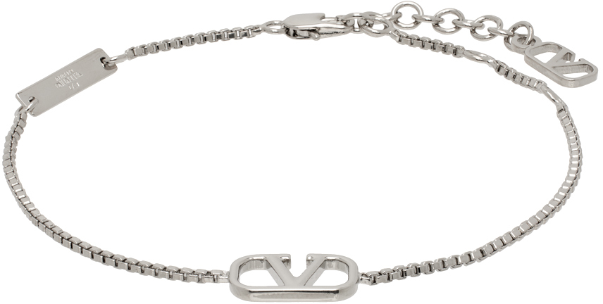 Valentino Garavani Silver VLogo Signature Bracelet