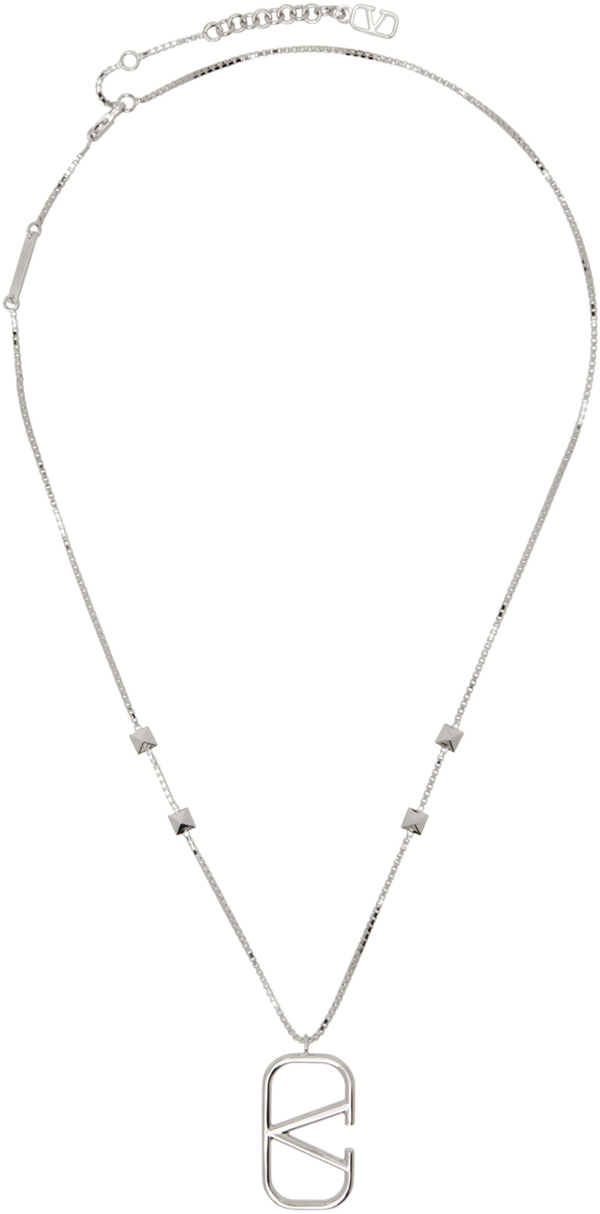 Silver VLogo Signature Necklace