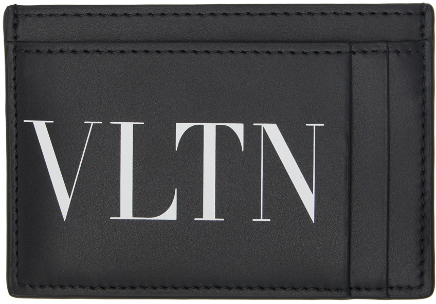 Black 'VLTN' Card Holder