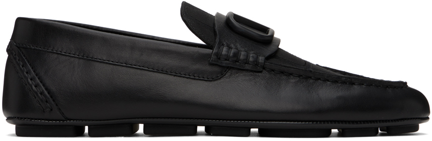 Black VLogo Signature Driving Loafers