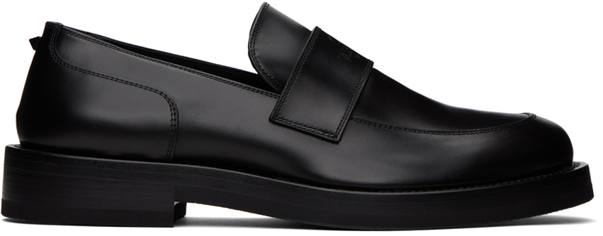 Valentino Garavani Black Rockstud Essential Loafers In Nero