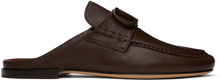 Brown VLogo Signature Slippers