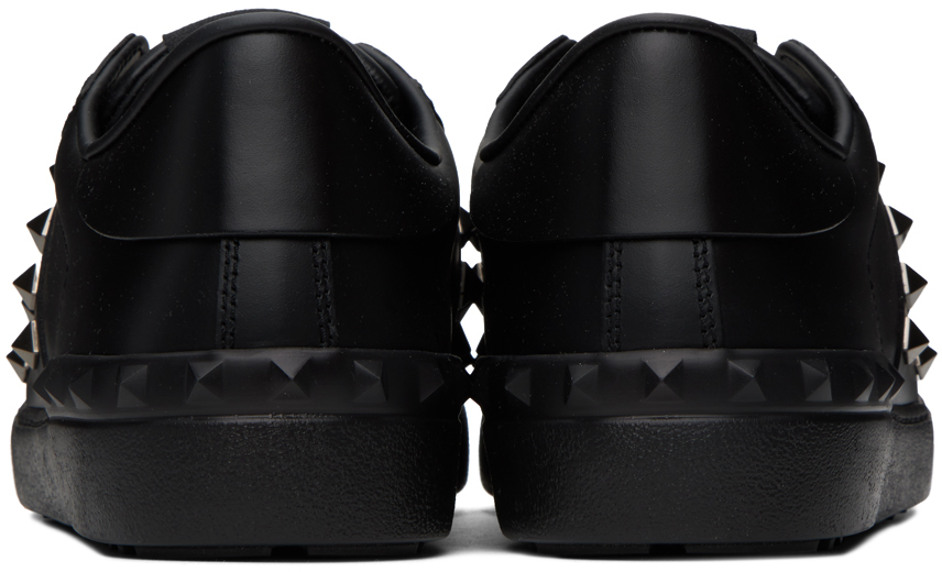 Shop Valentino Black Rockstud Untitled Sneakers In Nero/nero