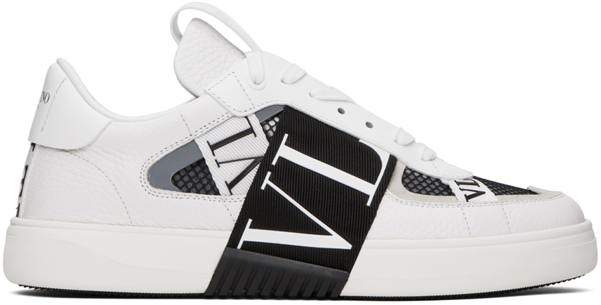 Valentino Garavani White & Black Vl7n Sneakers In Bianco-nero