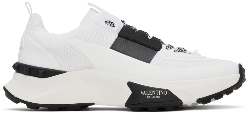 Valentino Garavani: White & Black True Act Sneakers | SSENSE