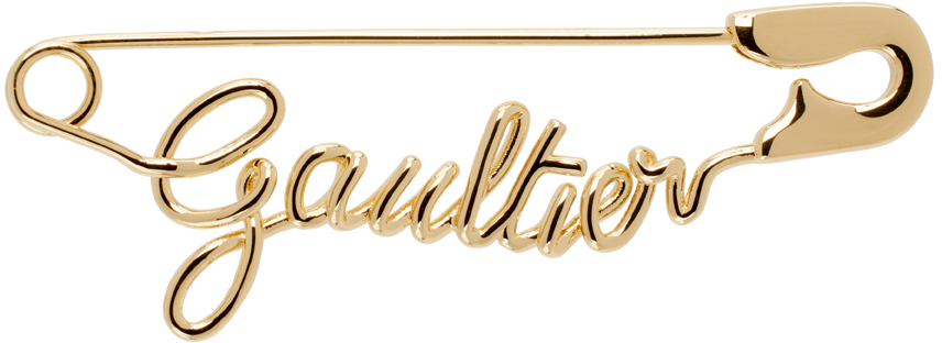 Jean Paul Gaultier Gold 'the Gaultier Safety Pin' Single Earring In 92 Gold