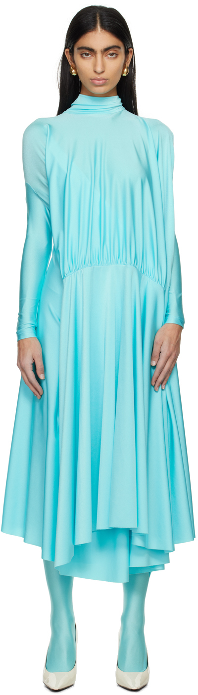 Blue Table Cover Maxi Dress