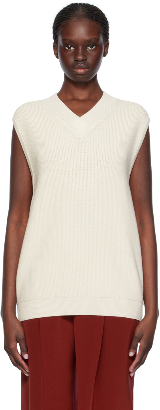 Shop La Collection Off-white Jules Vest In Offwhite