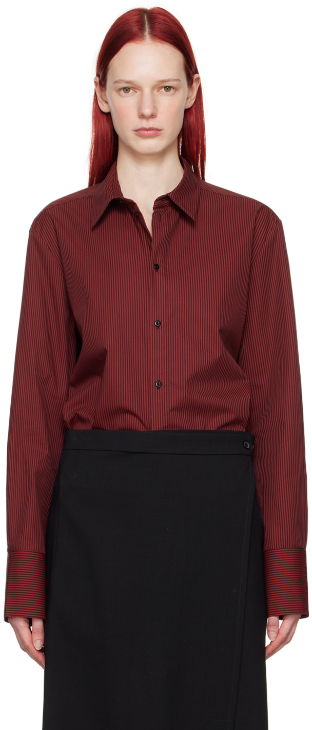 Red Adam Shirt by La Collection on Sale