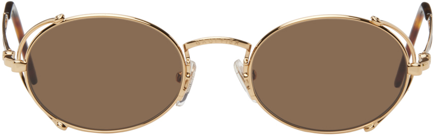 Jean Paul Gaultier Rose Gold 55-3175 Sunglasses In 21-pink