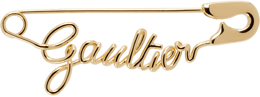 Jean Paul Gaultier Gold 'the Gaultier Safety Pin' Single Earring In 92-gold