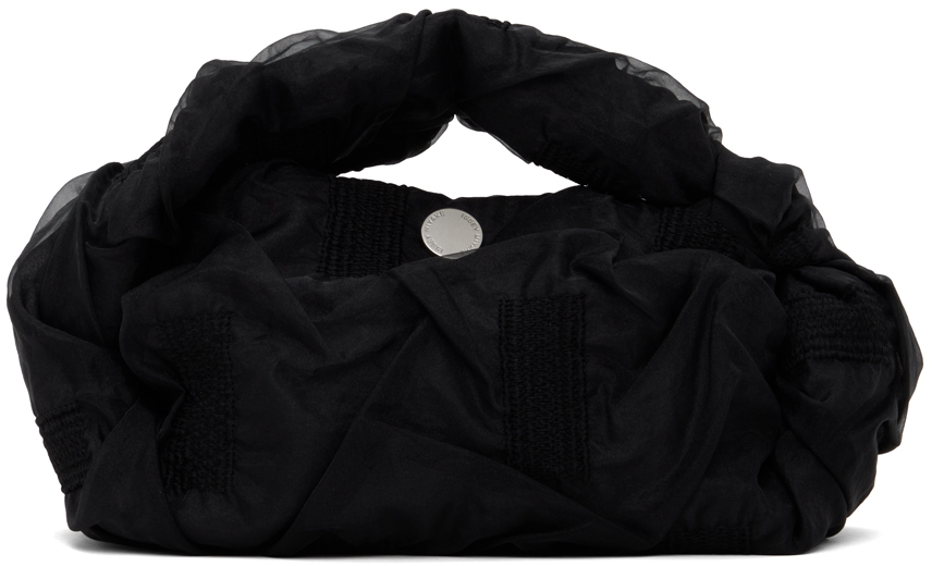 Shop Issey Miyake Black Square Crumpled Bag In 15-black