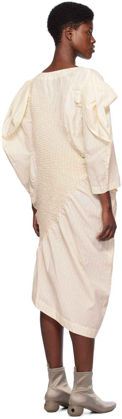 Issey Miyake Off-white Contract Midi Dress In 07 Off White Hued