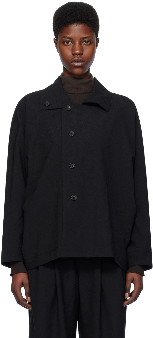 Shop Issey Miyake Black Ease Jacket In 15-black