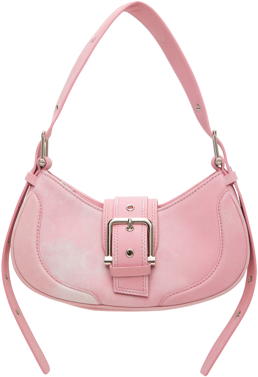Osoi Hobo Brocle Leather Shoulder Bag In Vintage Pink