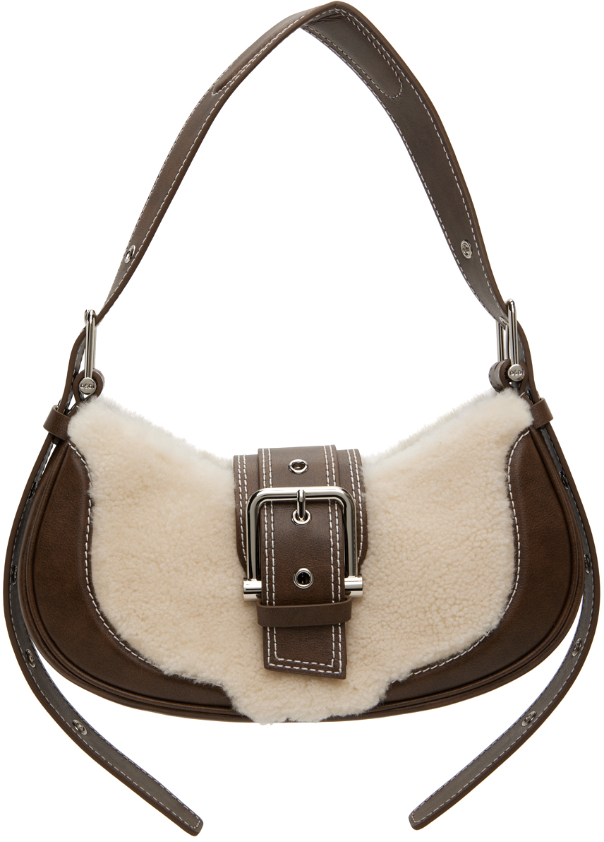 Osoi Brown & Off-white Brocle Bag In Shearing Combi