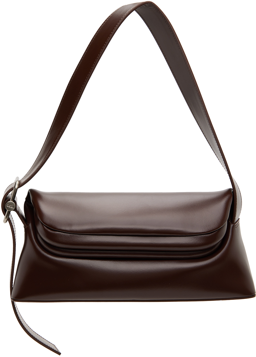 Osoi Folder Brot Leather Shoulder Bag In Brown