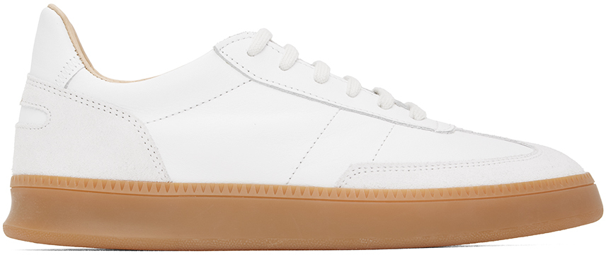 White Smash Low Nappa Sneakers by Spalwart on Sale