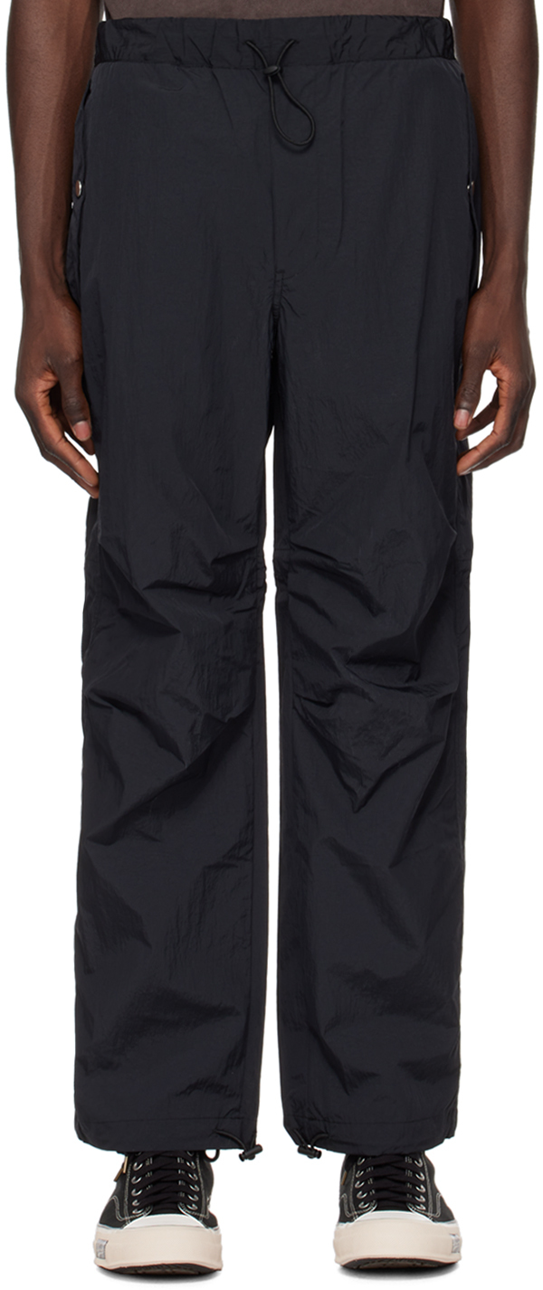Shop Jieda Black Three-pocket Trousers