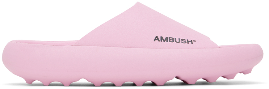 Ambush Logo-print Slide Sandals In Baby Pink