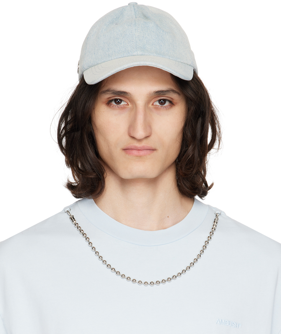 AMBUSH: Blue Denim Baseball Cap | SSENSE Canada