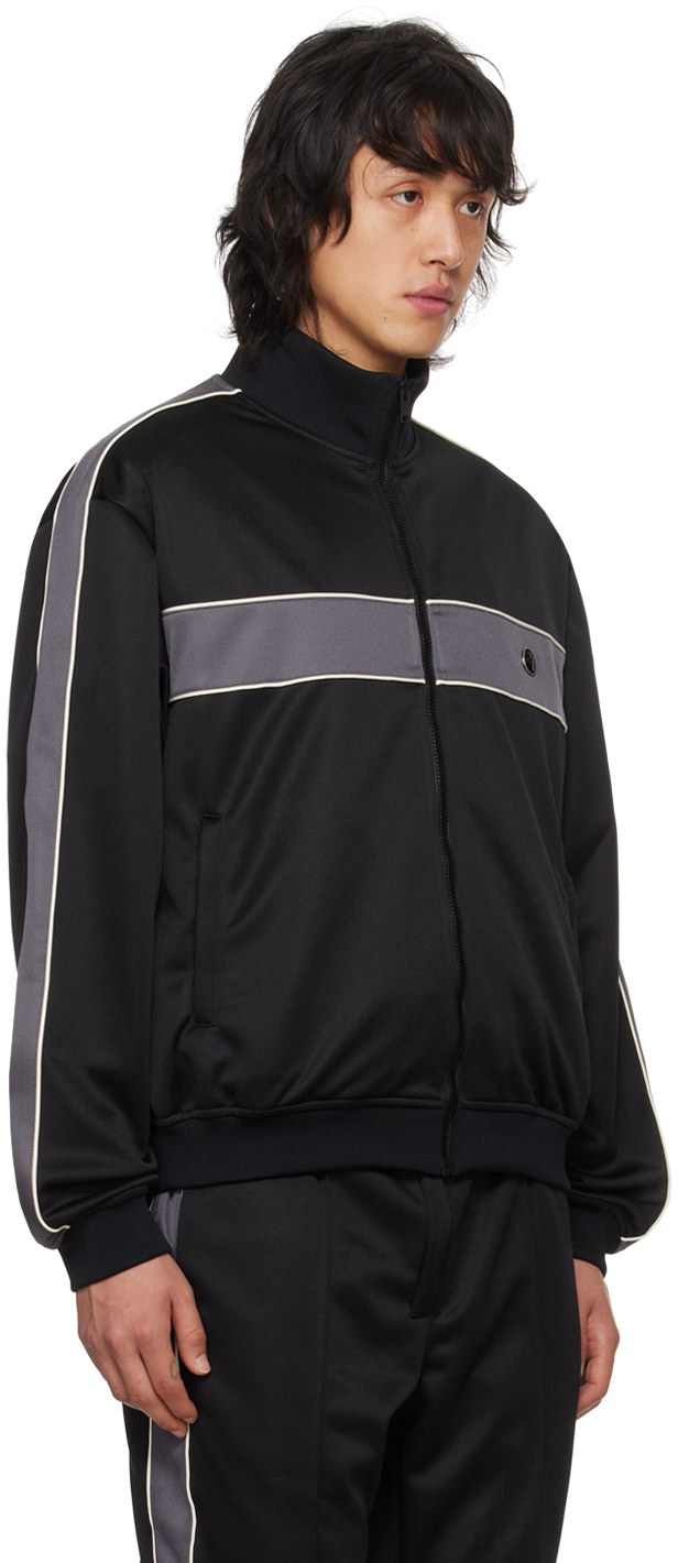 Shop Ambush Black Track Jacket In Black/grey