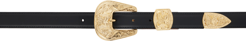 Black Papillon Western Tip Belt