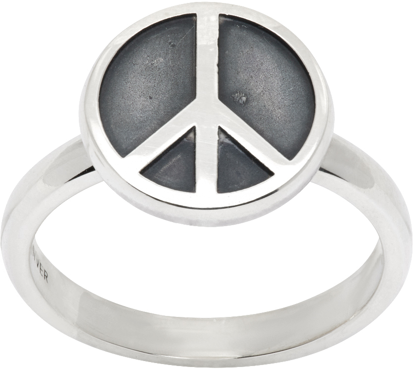 Needles Silver Peace Ring In A-peace