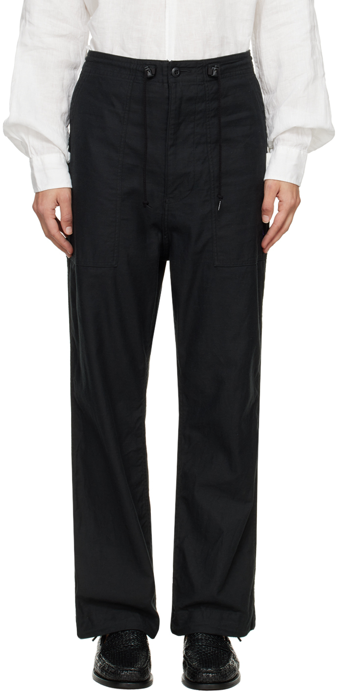 Black String Fatigue Trousers