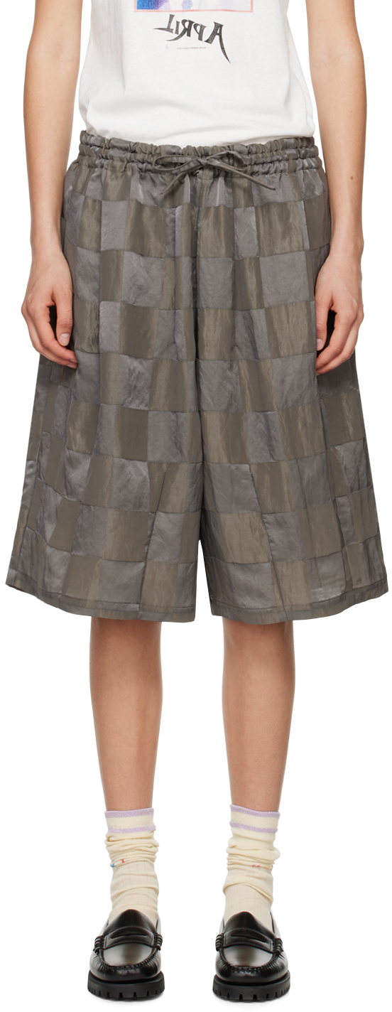 Gray Check Shorts