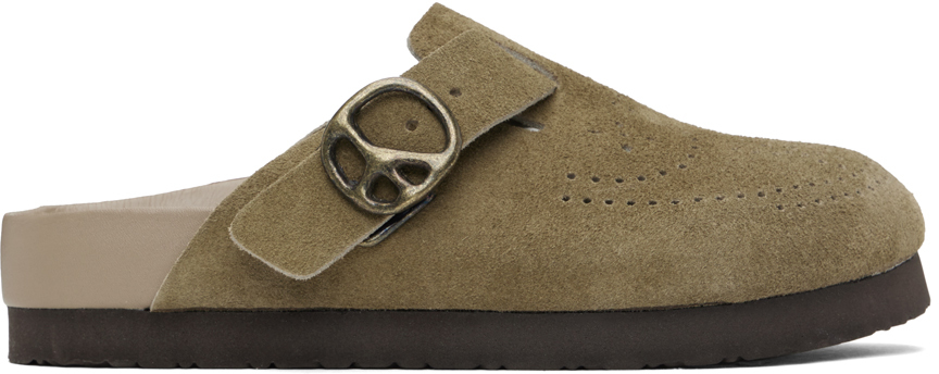 Shop Needles Taupe Suede Clogs In A-taupe