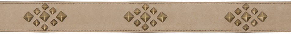Needles Taupe Square Studs Belt In A-taupe