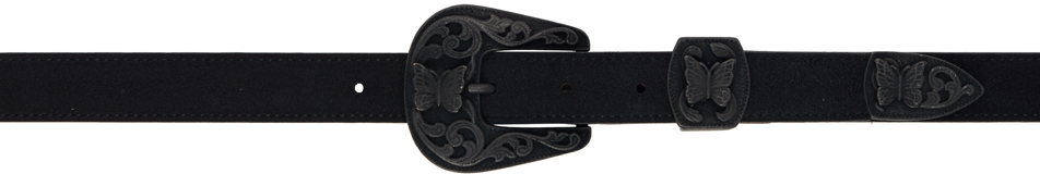 Needles Black Papillon Western Tip Belt In B-black