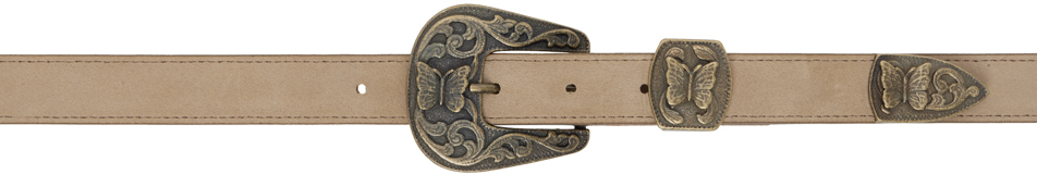Needles Taupe Papillon Western Tip Belt In A-taupe