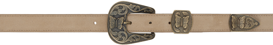 Taupe Papillon Western Tip Belt