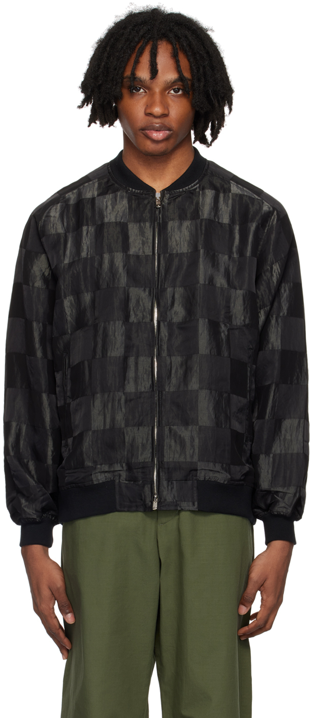 Shop Needles Black B.b. Bomber Jacket In B-black