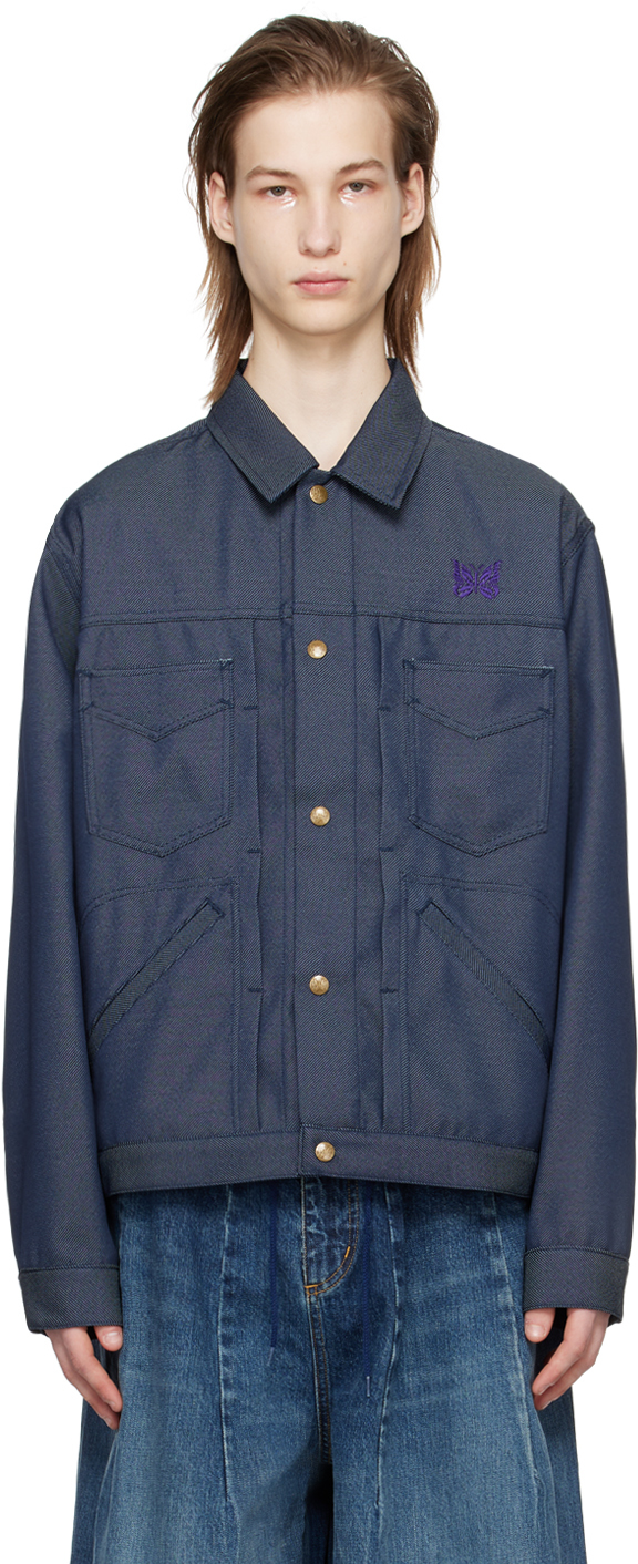 NEEDLES: Navy Penny Jacket | SSENSE