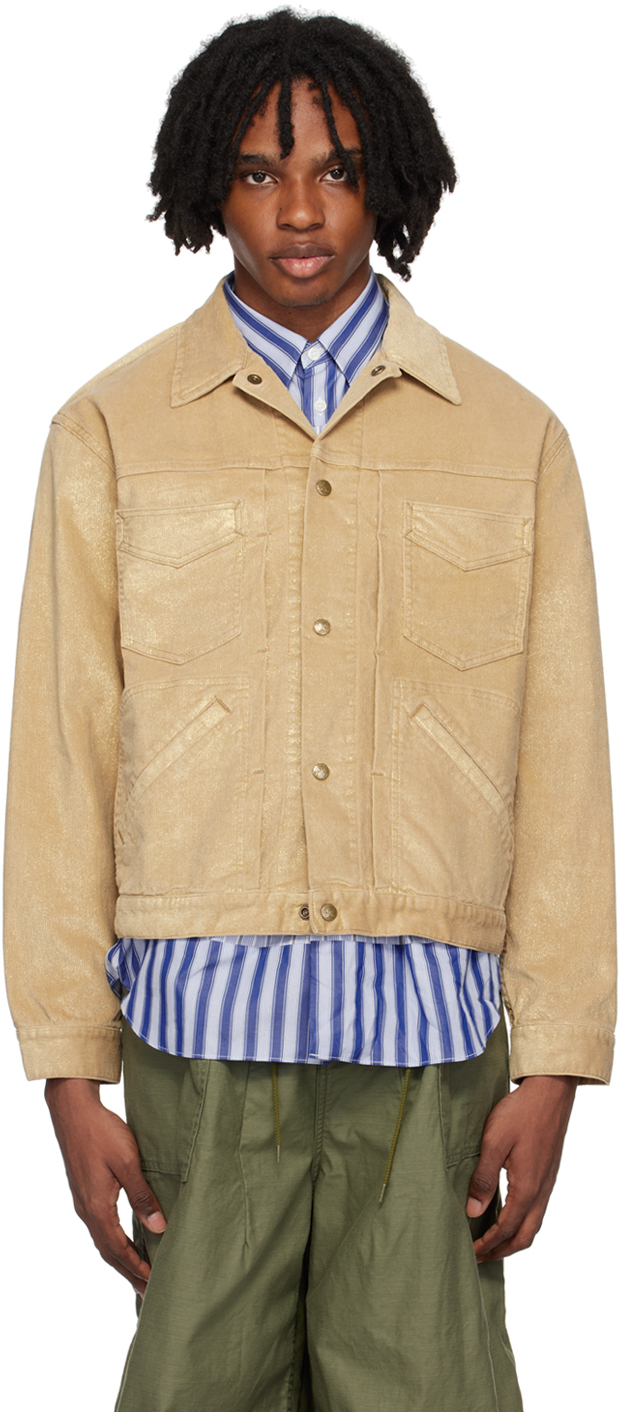 Needles Beige Penny Jean Jacket In A-beige