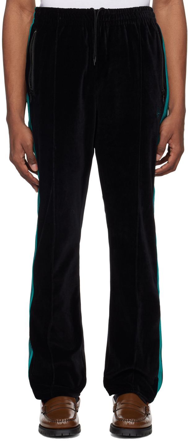 Black Narrow Track Pants by NEEDLES on Sale